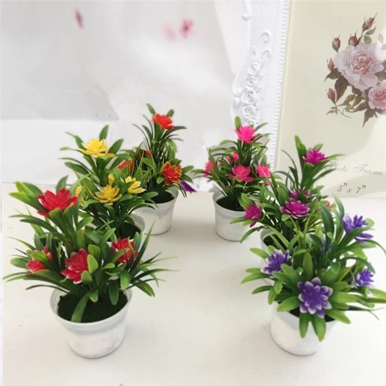 Artificial flower in pot
