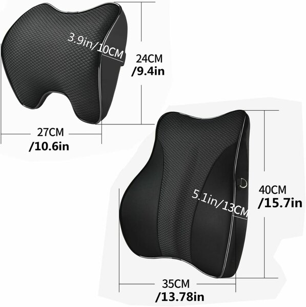 Ensemble 1 Coussin lombaire Voiture et appuie