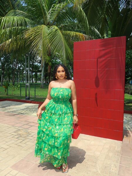 Robe d'été verte élégante