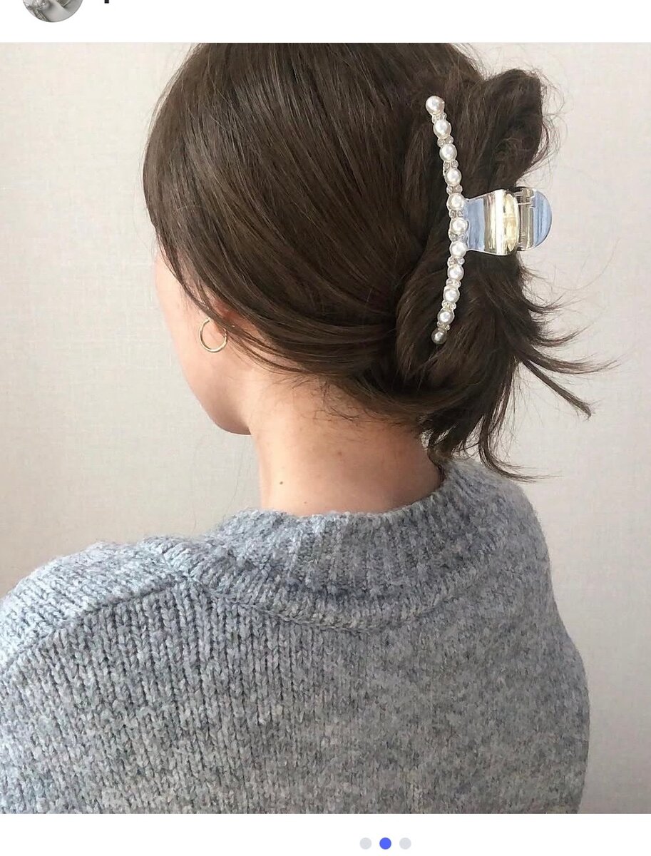 Pince à cheveux perles élégante