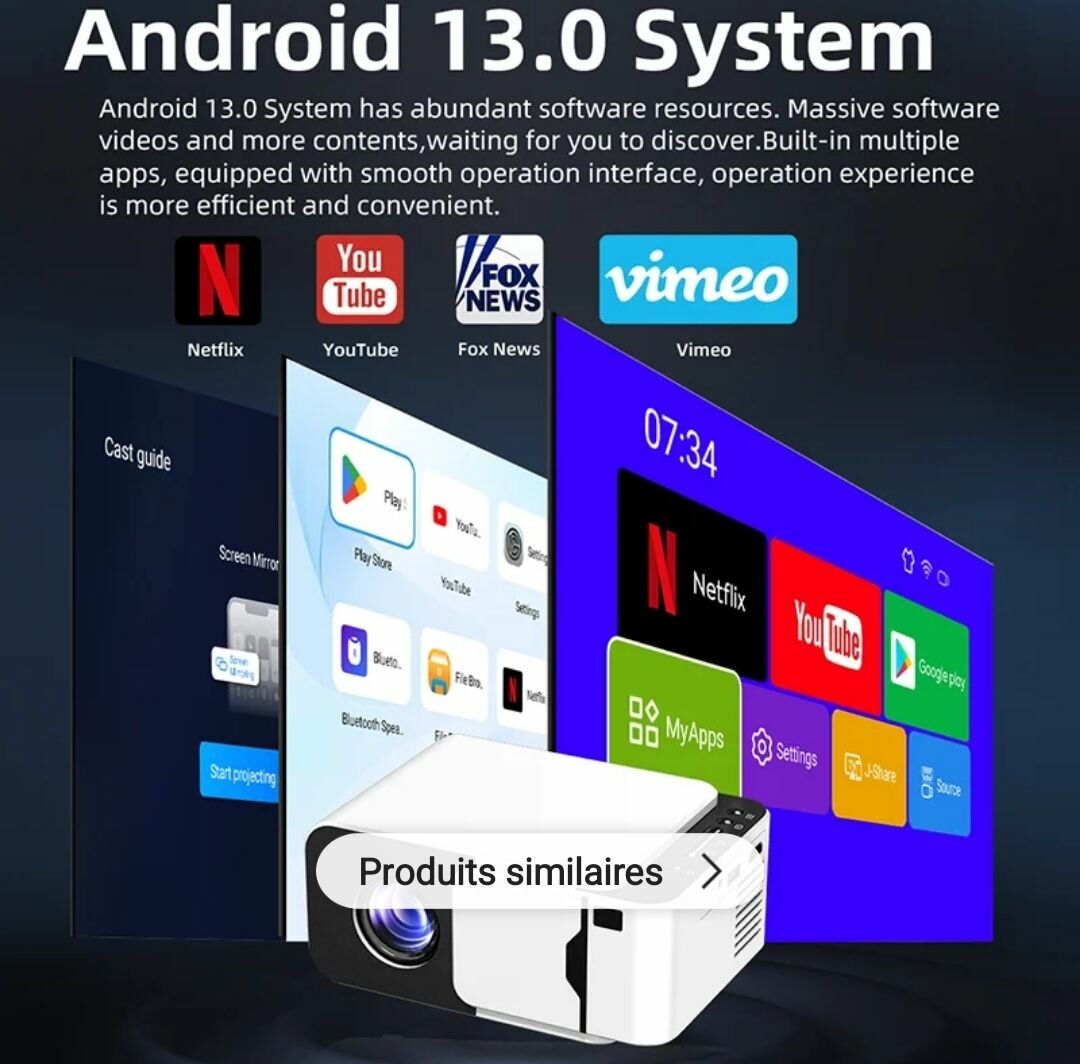 Mini Projecteur T5 Android