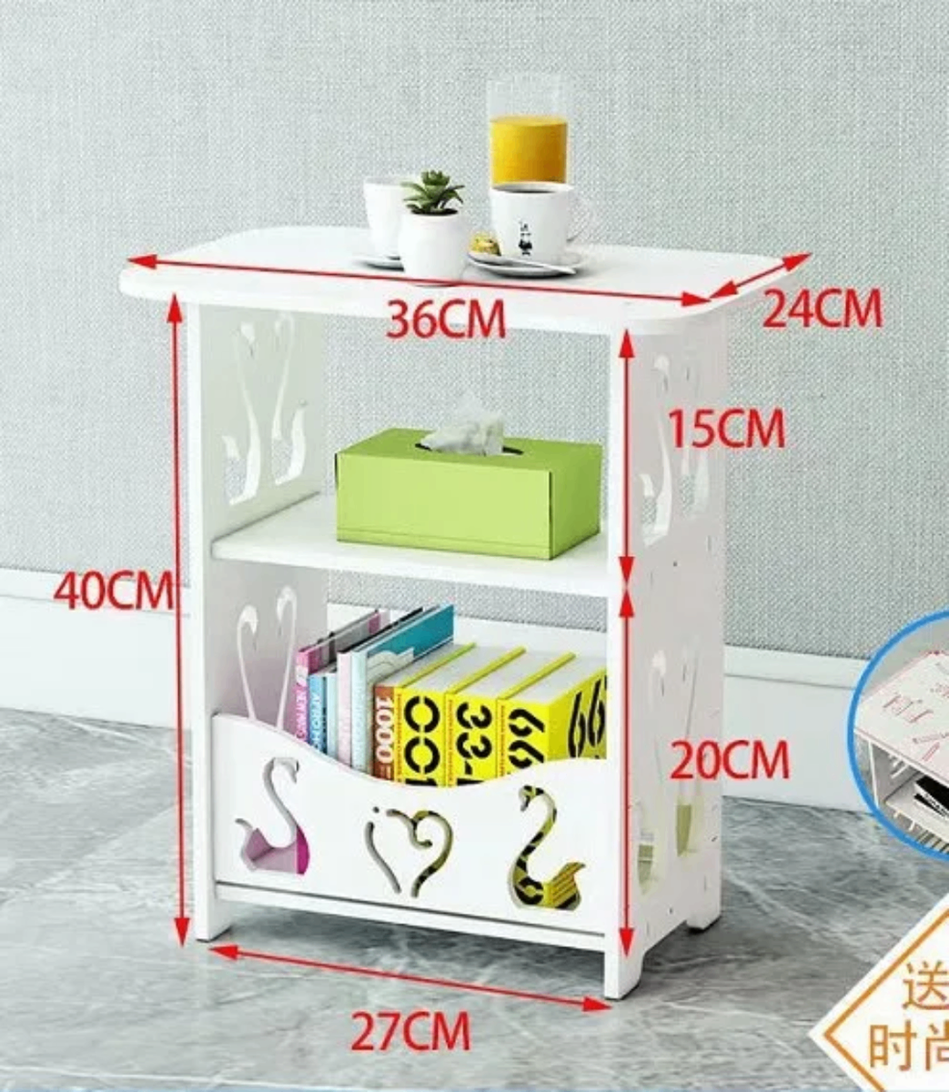 Étagère d'angle blanche élégante