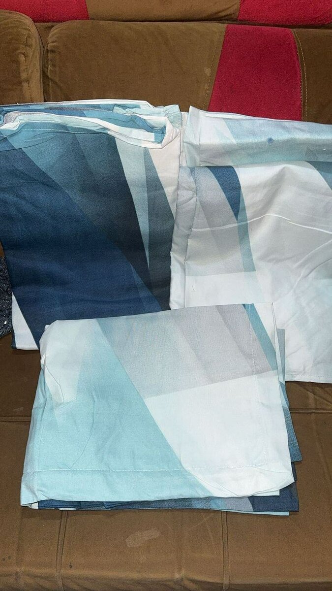 Parure de lit en coton colorée