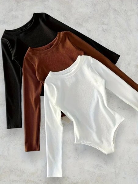 Tops col roulé en coton stretch