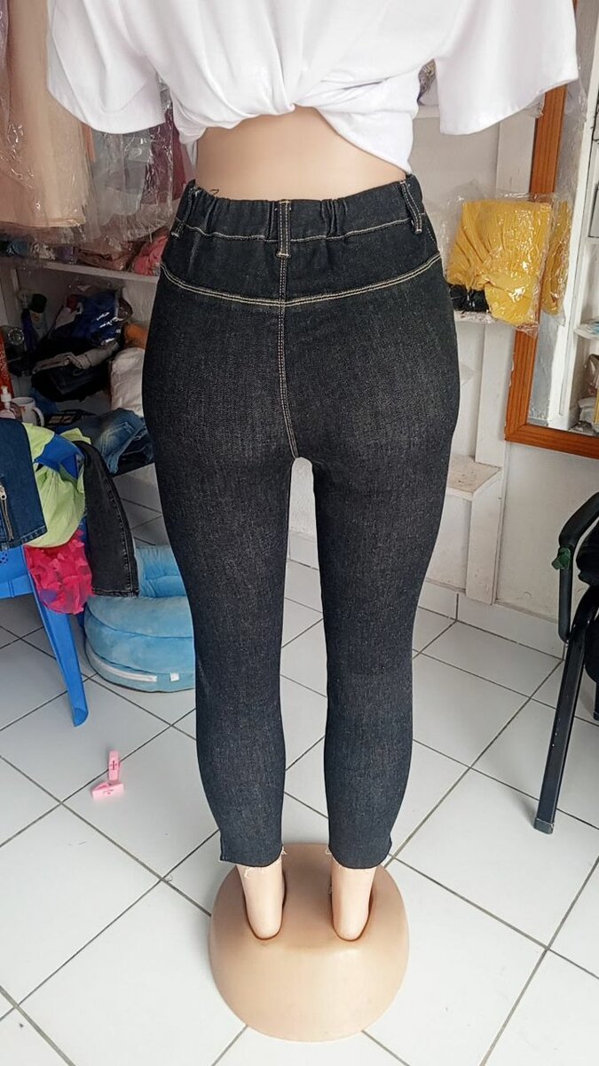 Jeans skinny taille haute