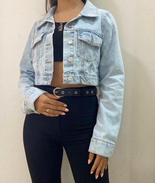 Veste en jean courte femme