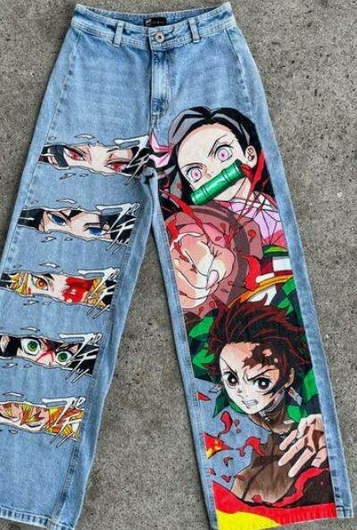 Jeans imprimés animés tendance