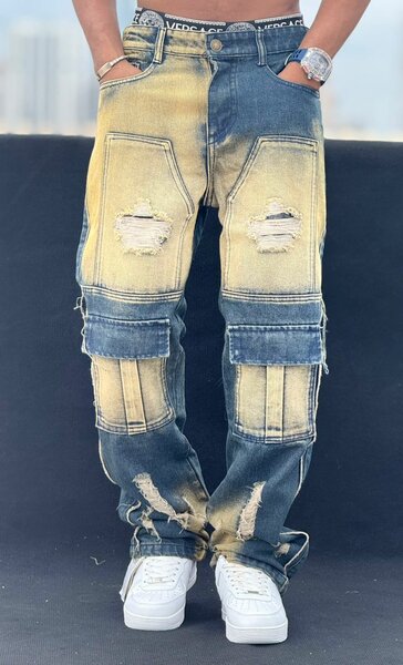 Jean cargo décontracté homme