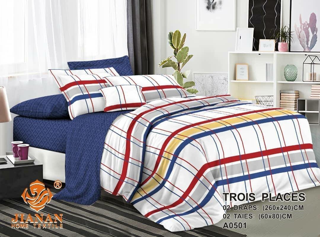 Parure de lit 3 places colorée