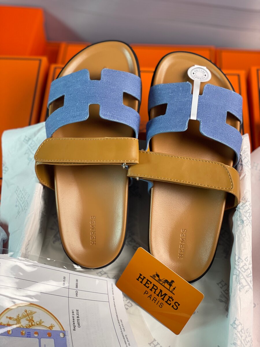 Sandales H en cuir Hermès