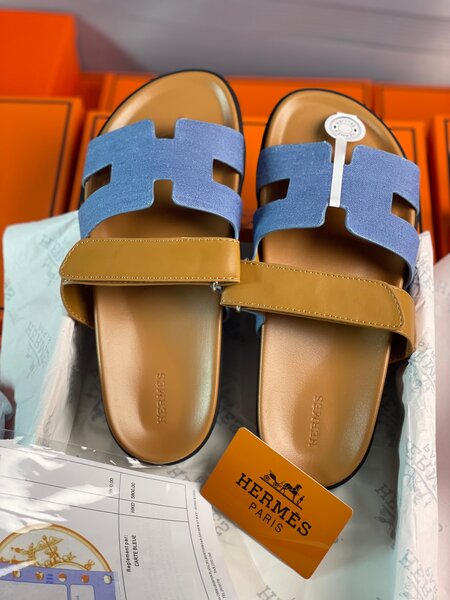 Sandales H en cuir Hermès