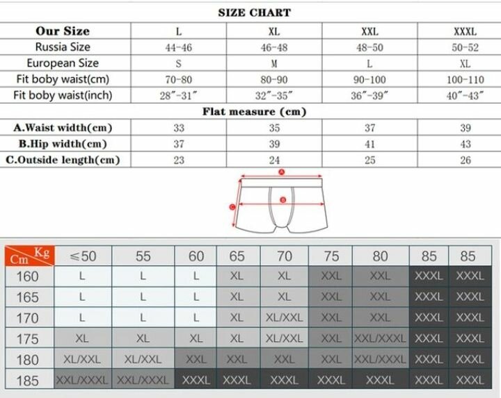 3Pcs/Set Men's Underwear Ice Silk Boxer