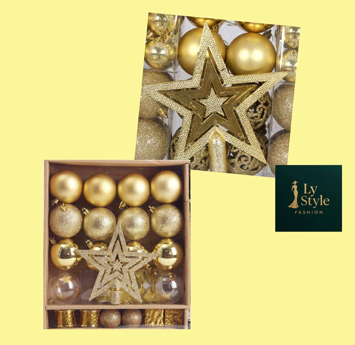 Décorations de Noël dorées