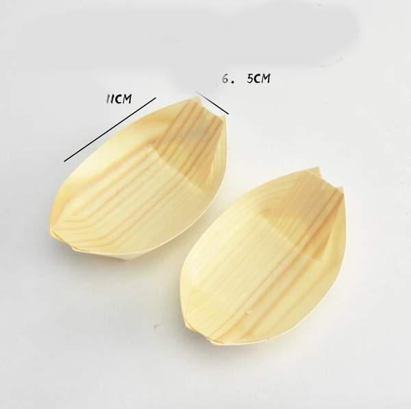 7-inch bamboo sushi tray 50pc