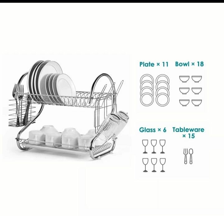 Égouttoir à Vaisselle en Acier