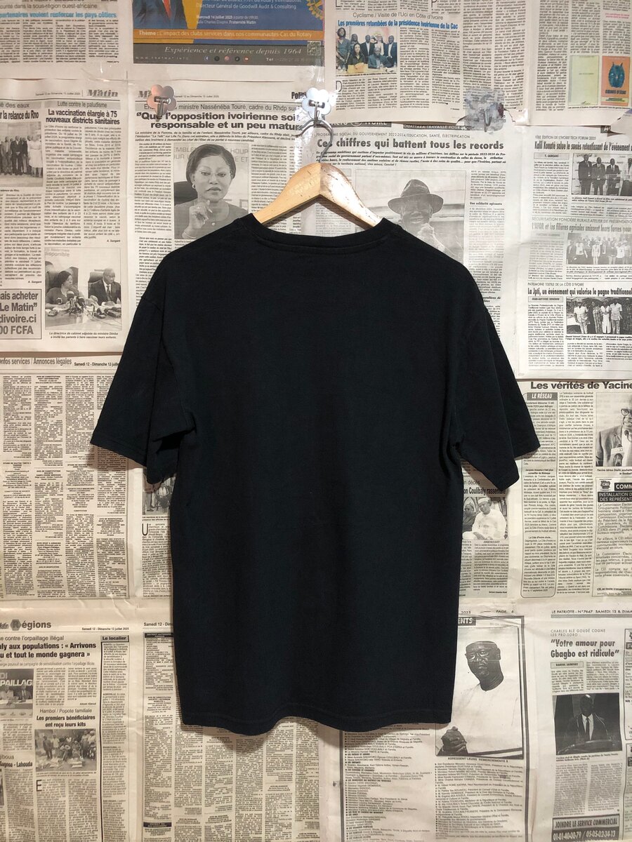 T-shirt noir en coton