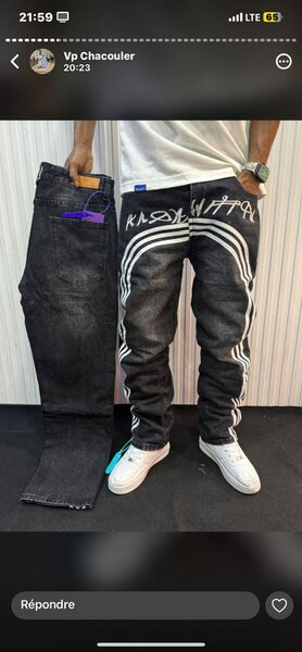 Pantalons en denim imprimé