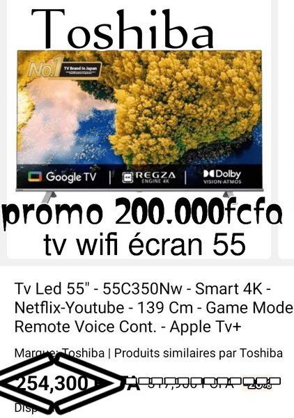 Toshiba TV LED 55" Smart 4K