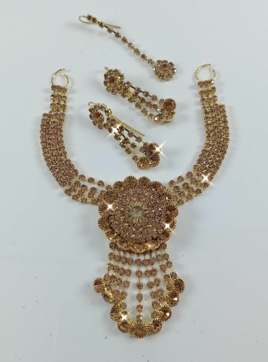 Golden Multi-Layered 3 Pcs Necklace Set