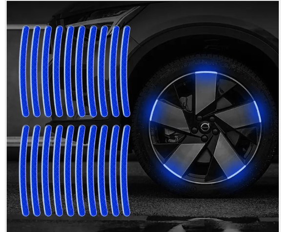 20 Pcs Car Wheel Hub Reflective Sticker Tire Rim Reflective