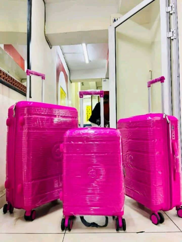 Valises Rigides Rose Set 3 Pièces