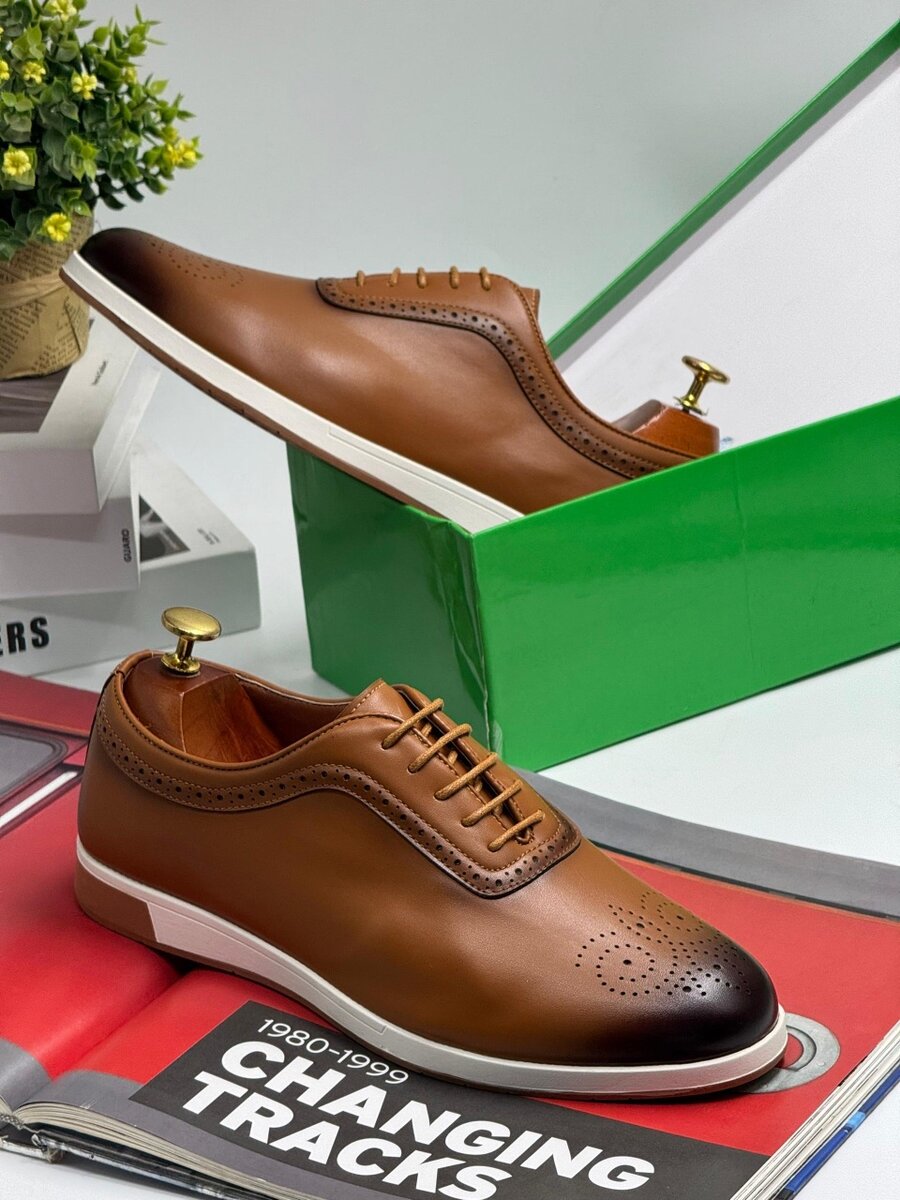 HUGO BOSS BROWN AND WHITE