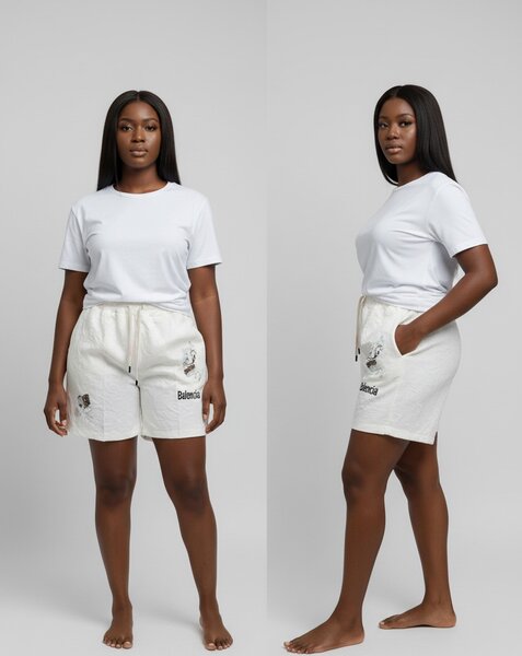 Unisex Casual White Shorts