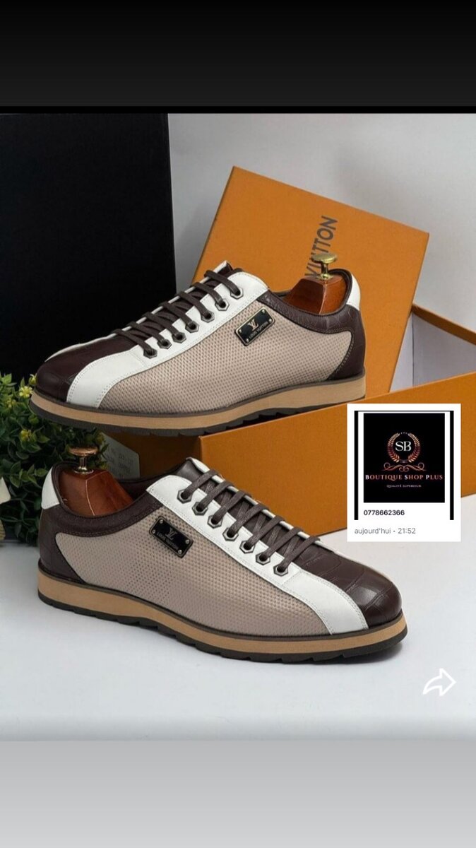 Chaussures décontractées en cuir