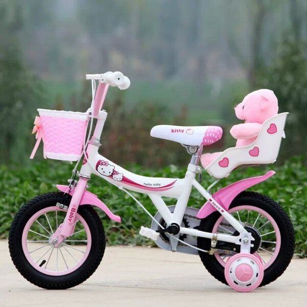 Vélo enfant Hello Kitty rose