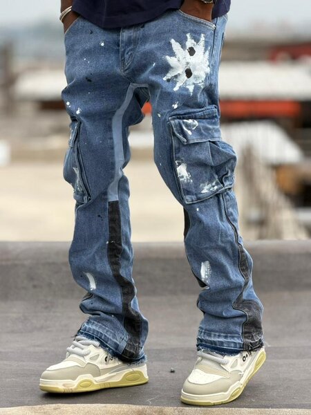 Jean cargo style décontracté