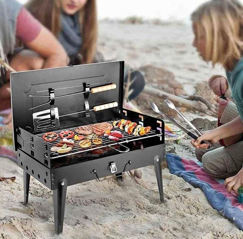 BARBECUE À CHARBON À VALISE