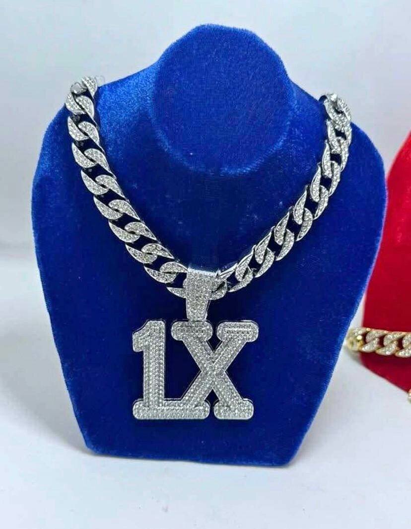 Collier chaîne en strass 1X