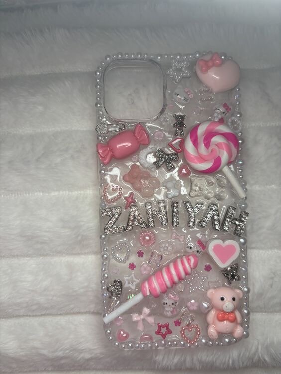 Étui de téléphone personnalisé rose