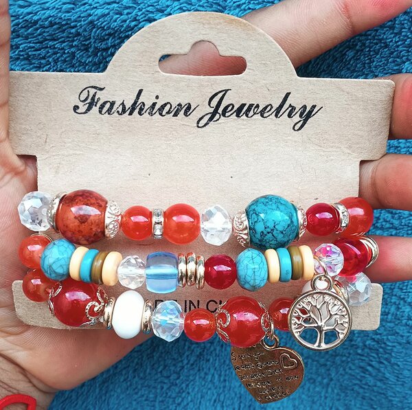 Colorful Beaded Bracelets Set
