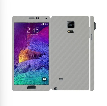 Samsung Galaxy Note 4 Silver Carbon Fiber Texture Mobile Skin