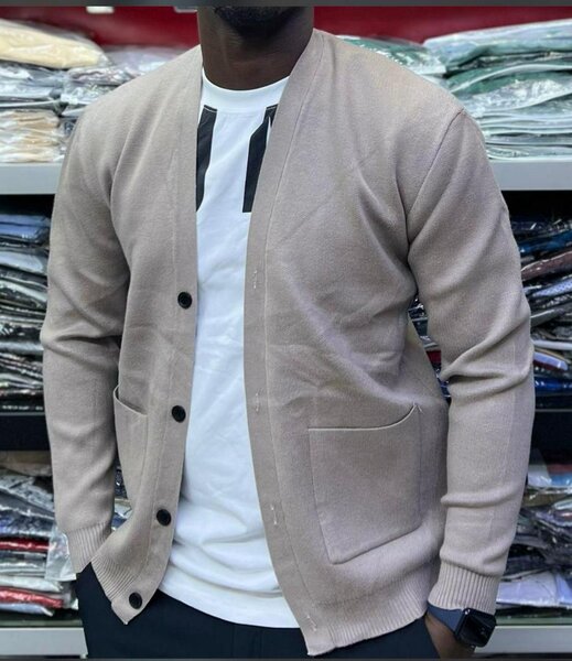 Cardigan en maille beige