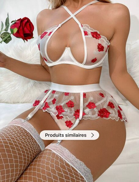Ensemble lingerie florale