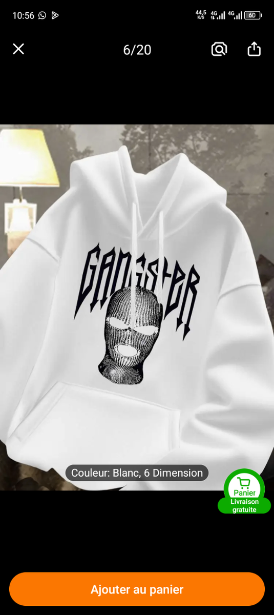 Sweat à Capuche Ganster