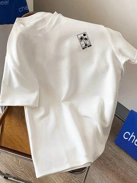 T-shirt blanc avec imprimé moderne