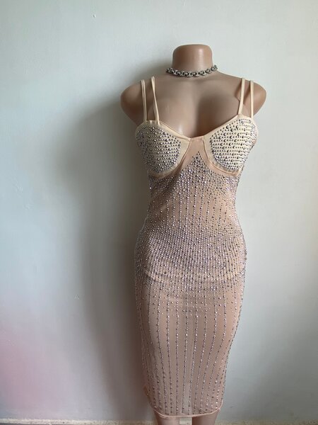 Sparkly Sheer Bodycon Dress
