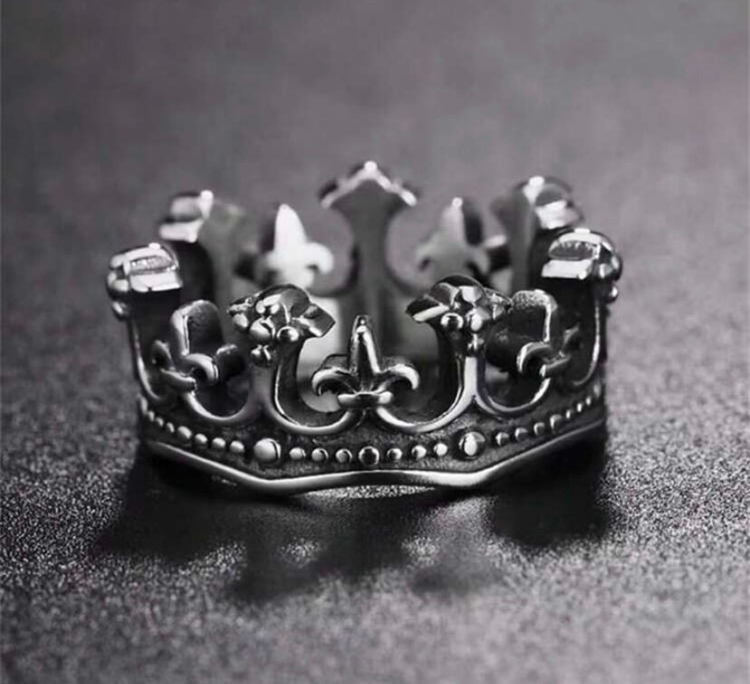 Bague Couronne Argentée