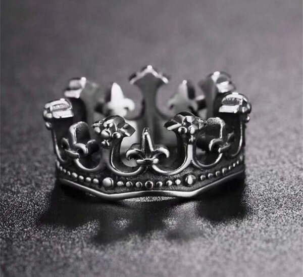 Bague Couronne Argentée