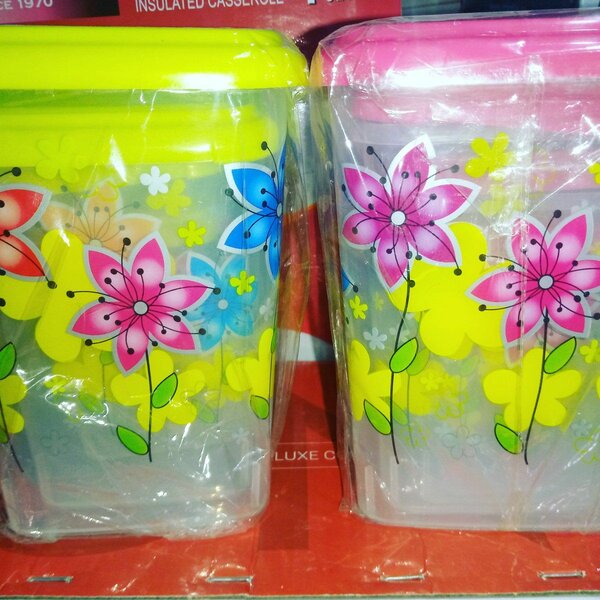 Set de boîtes de rangement florales