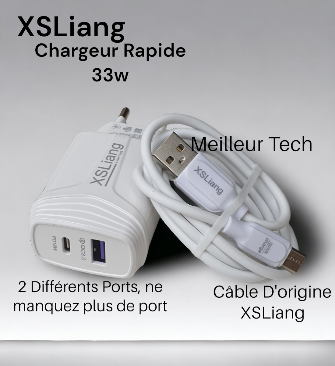 XSLiang Chargeur 33w plus Rapide Type-C - 33w plus Rapide