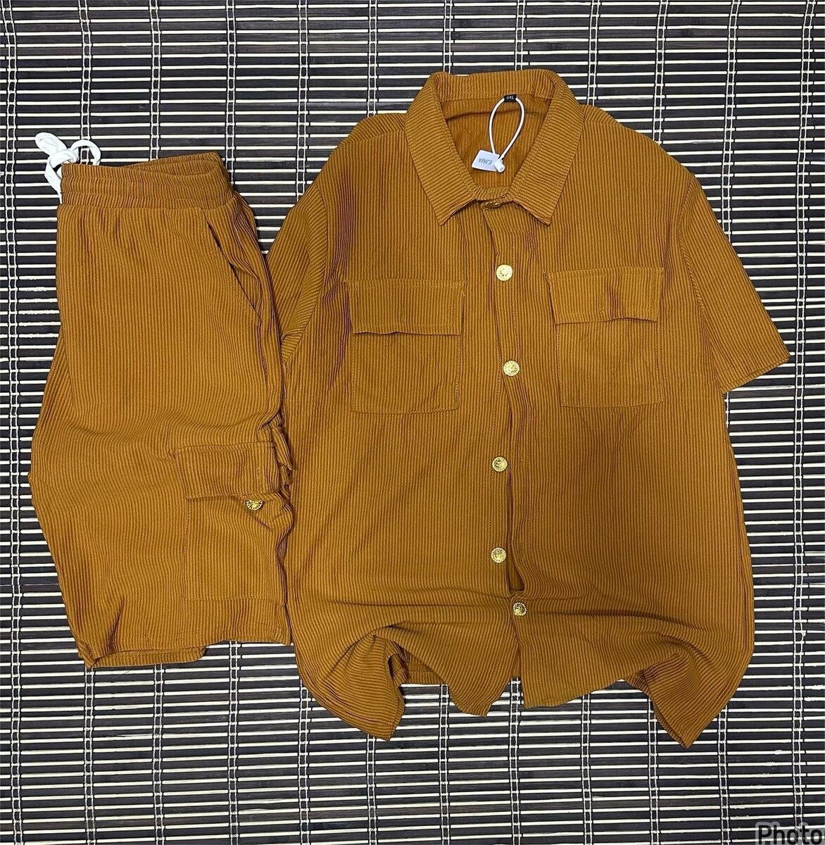 Ensemble à manches courtes en velours