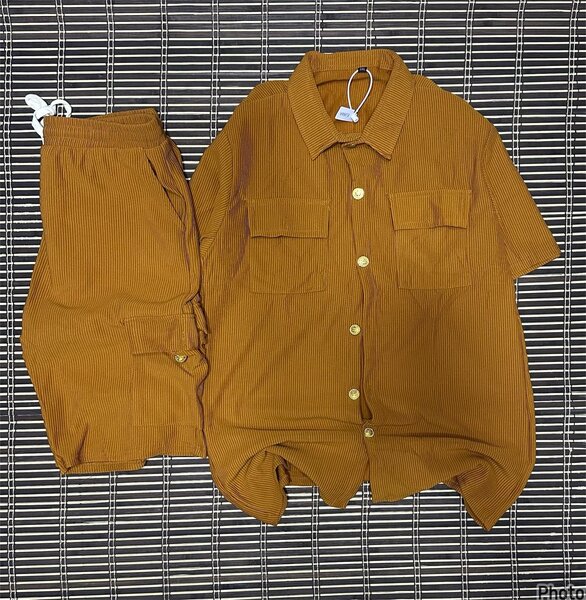 Ensemble à manches courtes en velours