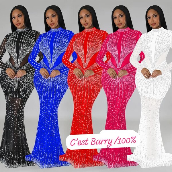 Robe Longue Glamour Pailletée