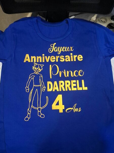 T-shirt Anniversaire Enfant Personnalisé