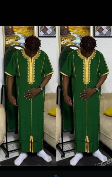 Chemise africaine verte pour homme