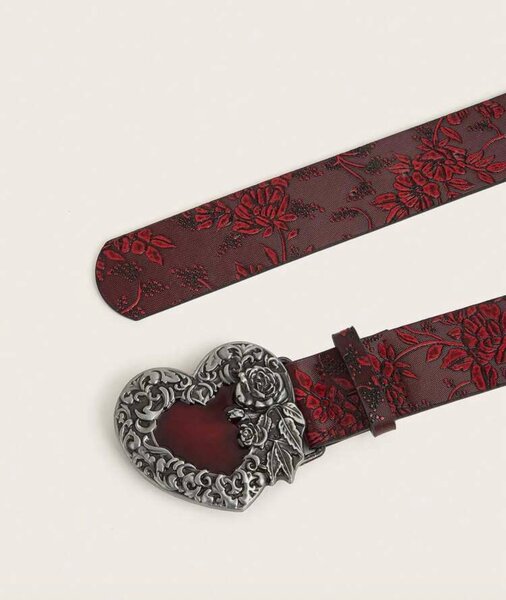 Ceinture fleurie avec boucle cœur